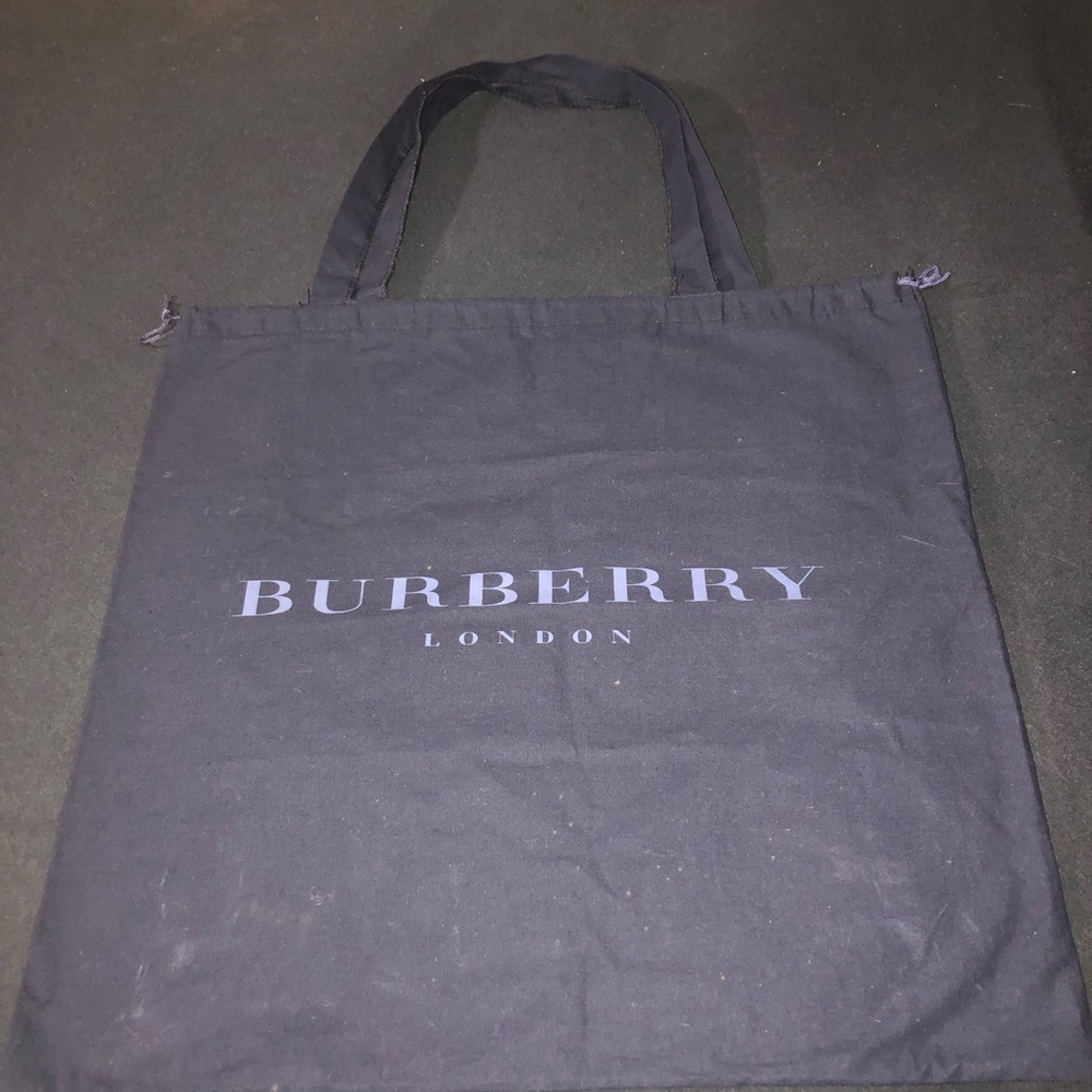 Burberry Black Canvas Tote/ Dust bag - Picture 4 of 6